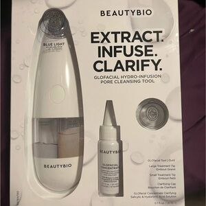 BeautyBio GloFacial Pore Cleansing Tool Set with 1.7fl oz cleaner bundle